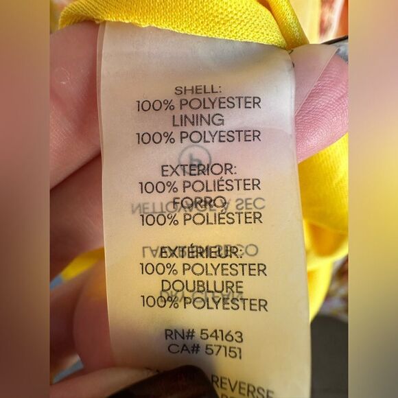 Calvin Klein Fall Pallet Chiffon Maxi Dress yellow Floral Print size 6 - Picture 4 of 7